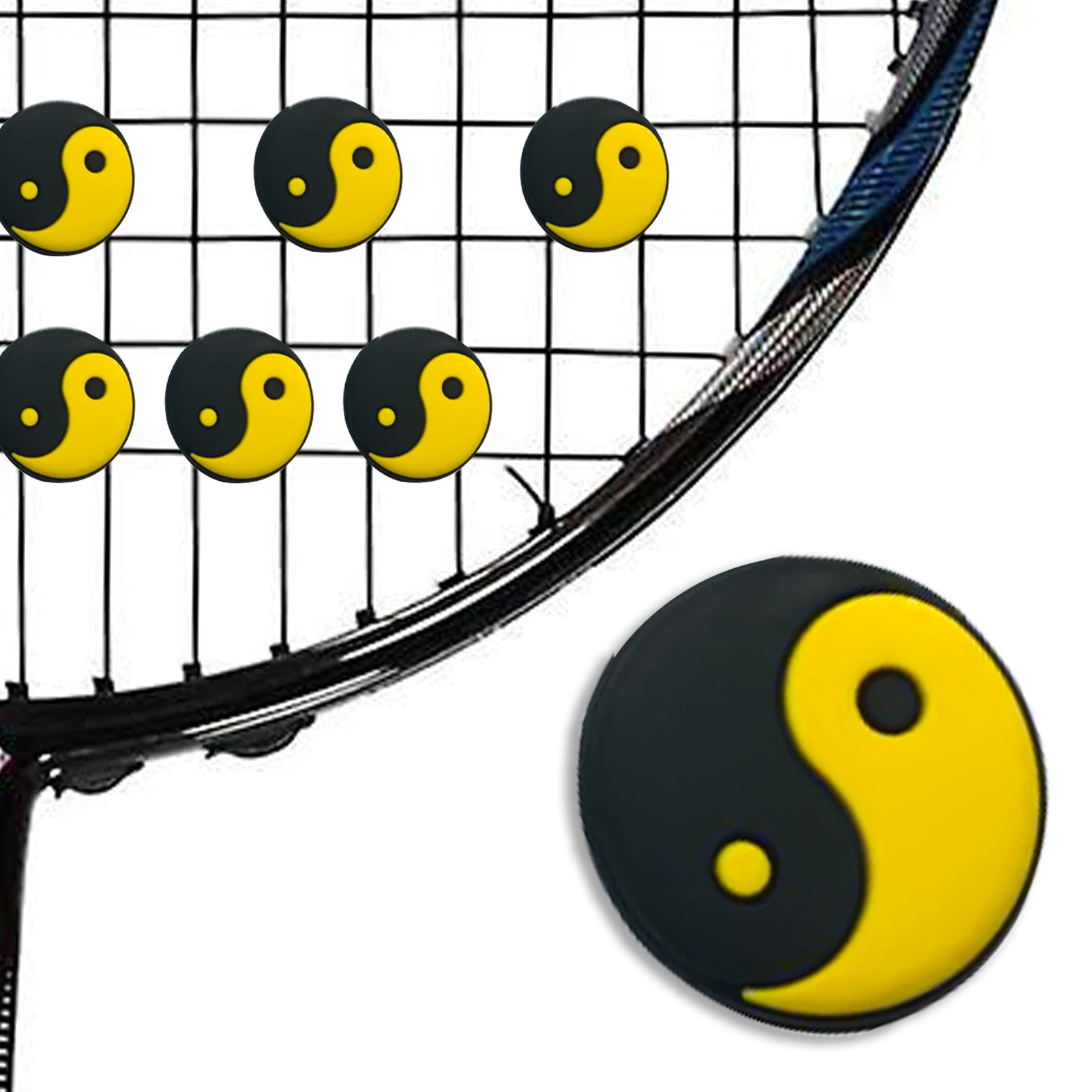 NEW Arrival Tennis Racket Damper Shockproof Absorber Tennis Racket Face Shock Pad Sports Vibration Dampeners Embedded