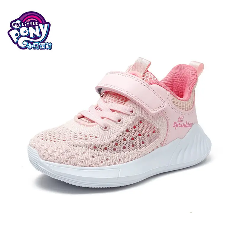 

My Little Pony Kawaii Girls Shoes Spring and Autumn Cartoon Mesh Surface Breathable Cute Princess Shoes Sneakers Birthday Gift