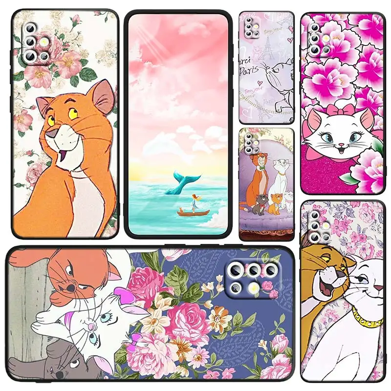 

The Aristocats Disney Phone Case For Samsung A73 A72 A71 A53 A52 A51 A42 A33 A32 A23 A22 A21S A13 A04 A03 5G Black FUnda