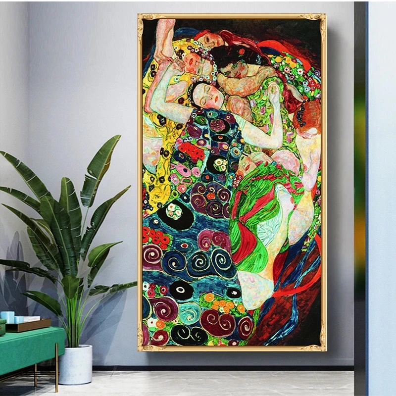 

Абстрактная живопись Густава Климта, известная Картина на холсте, современные постеры, печать, настенные картины для гостиной, спальни, дом...