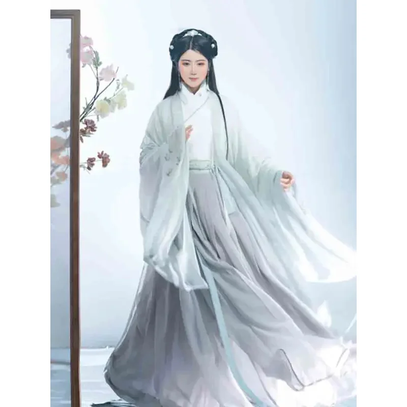 Мужской и Женский костюм Hanfu с вышивкой в китайском стиле