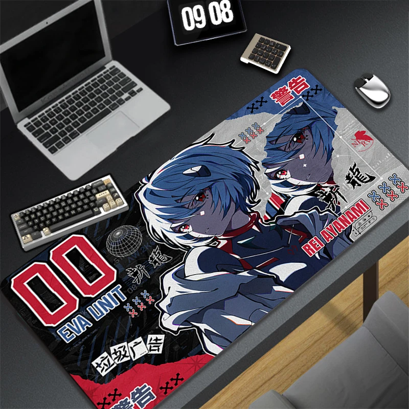 

E-Evangelion Kawaii Mouse Pad Rubber Mat Mause Gaming Pc Mats Mousepad Gamer Keyboard Large Laptop Pads Accessories Non-slip Xxl