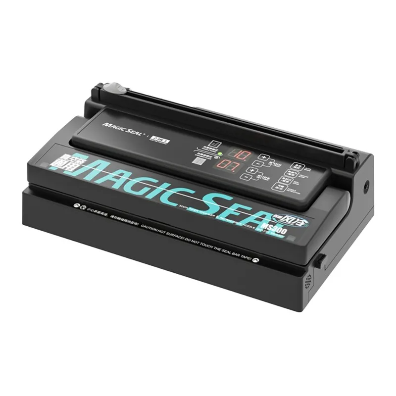 Фото [NEWA08R] Вакуумный упаковщик MAGIC SEAL MS300 с автоматическим и ручным режимами для упаковки продуктов, машина для запайки пакетов из майлара, UK P №1