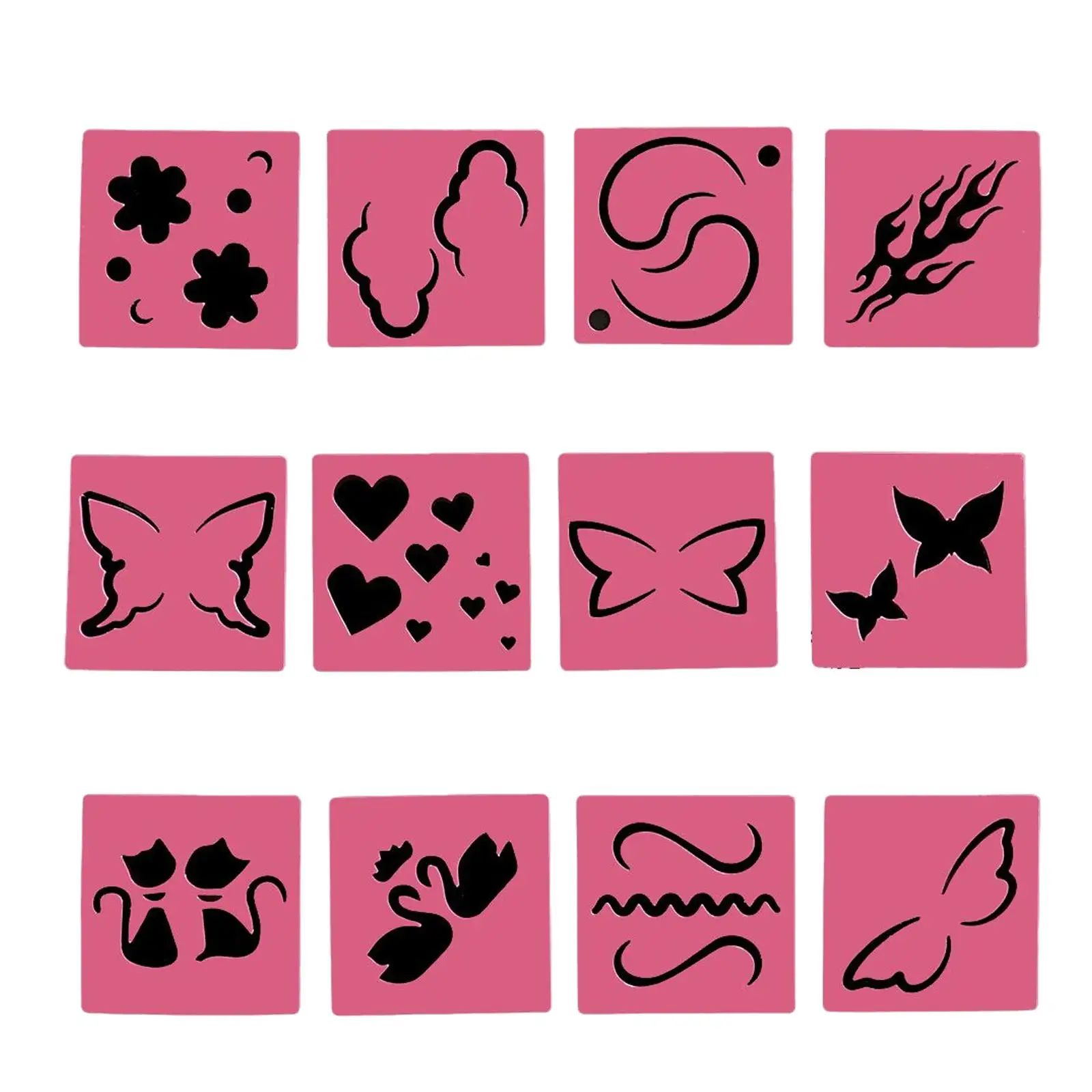 

12 шт. профессиональные трафареты с рисунком тела шаблон для рисования декоративный инструмент «сделай сам» временный для маскарада шоу день рождения взрослых