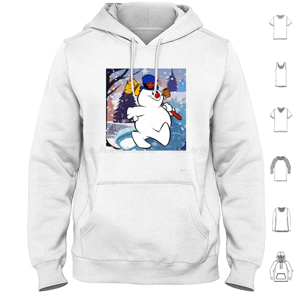 Рождественский комплект с капюшоном длинным рукавом и изображением снеговика