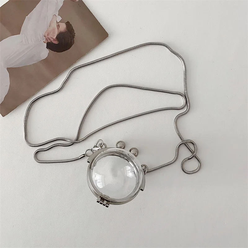 Unique Design Transparent Crystal Ball Women Mini Crossbody Bags Hot Girls Messenger Bag Female Cute Lolita Clutch Purse Brand