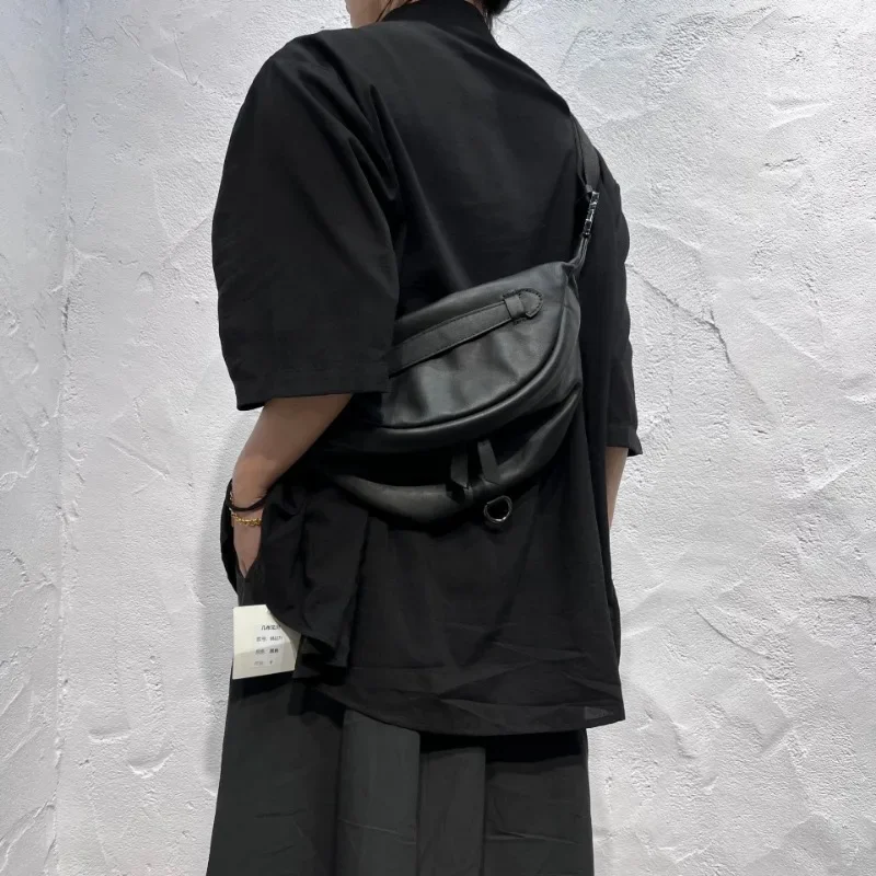 Нагрудная сумка из натуральной кожи высокого качества Корейская шикарная