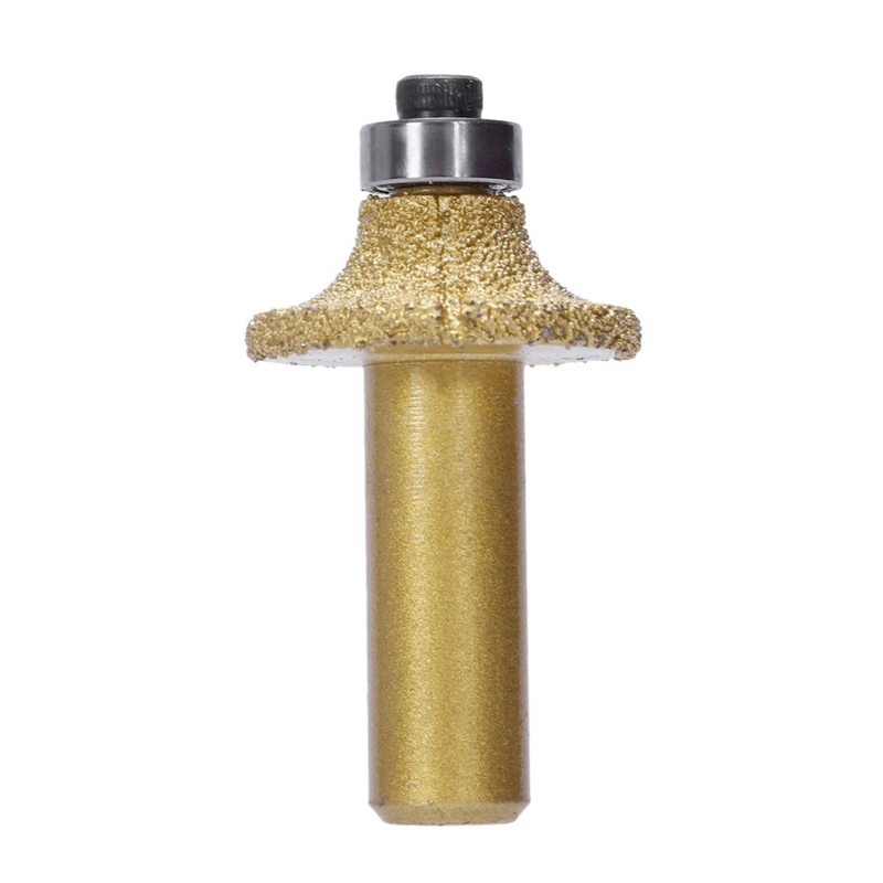 

3X Marble 31Mm Dia Bullnose Diamond Profile Wheel Router Bit Gold Tone