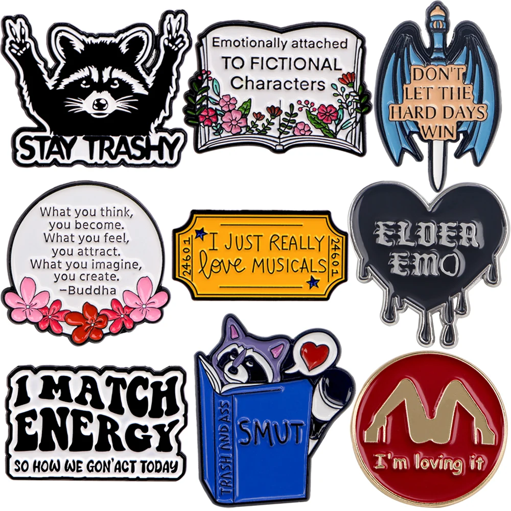 Stay Trashy Броши С Вышивкой Булавка На Бабочке Дизайн Модный Аксессуар Для Женщин И