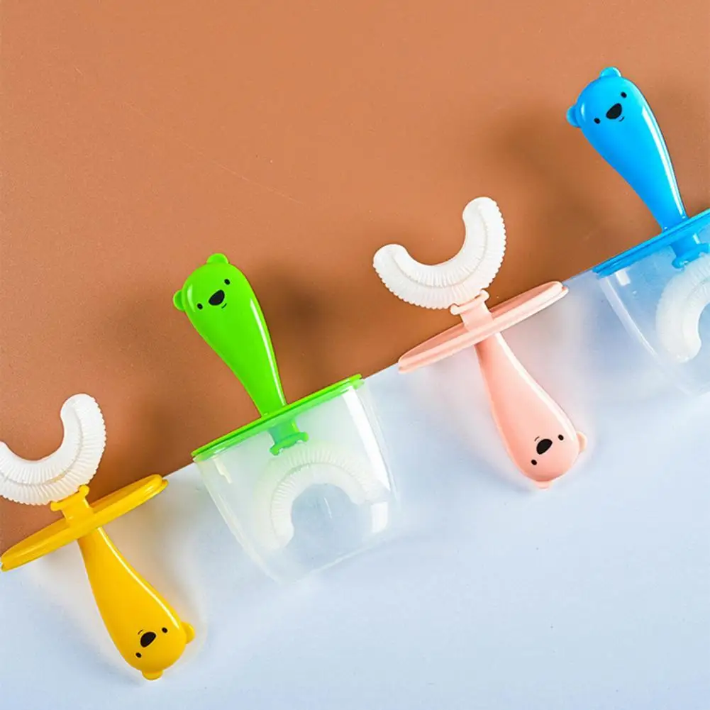 

Toddler Toothbrush Eco-friendly Good BPA Free 360 Deep Cleaning U-Type Children Toothbrush