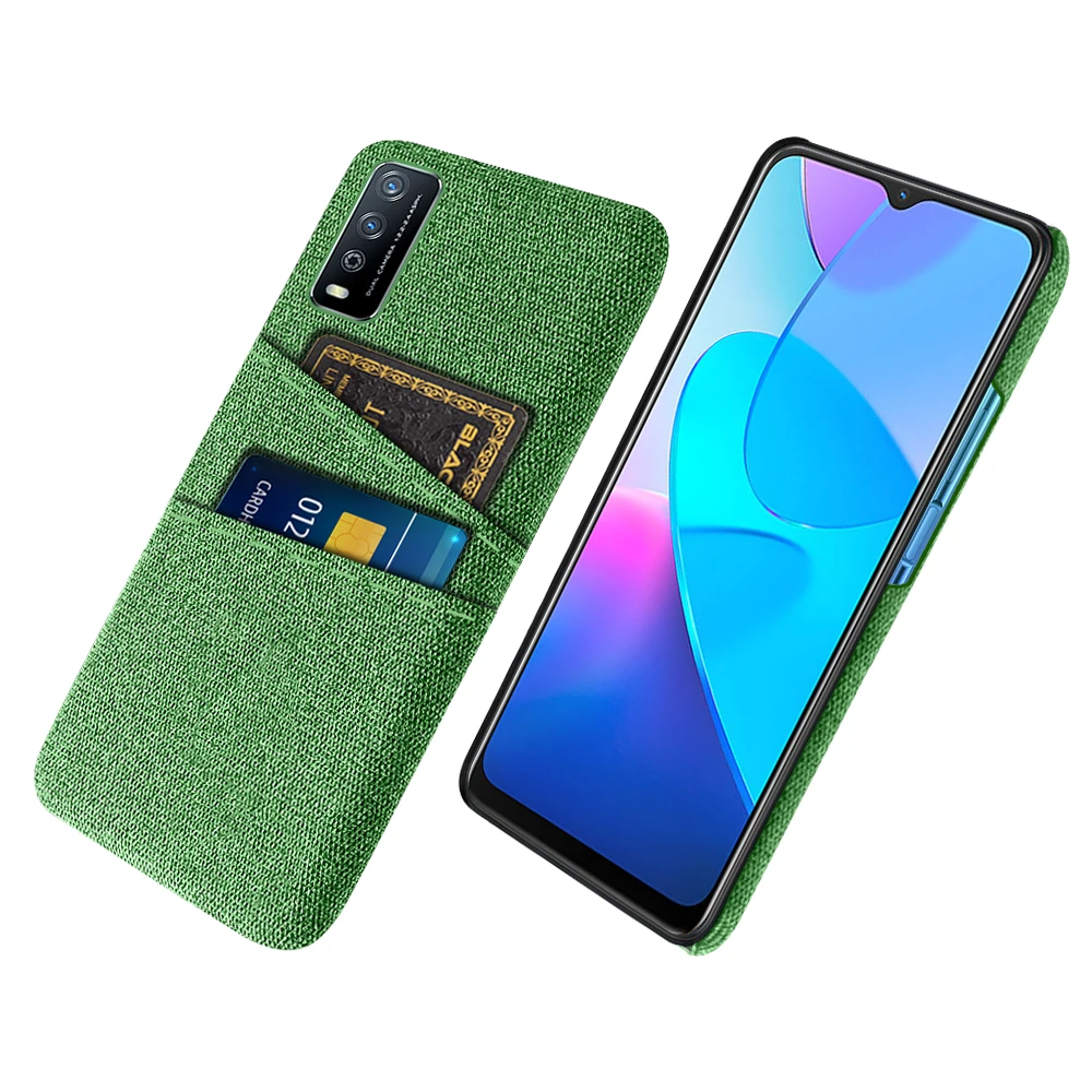 

Y11S For Vivo Y11S Case Luxury Fabric Dual Card Phone Cover For Vivo Y12s V2027 Coque Wallet Bumper For Vivo V2032 Y11s Funda