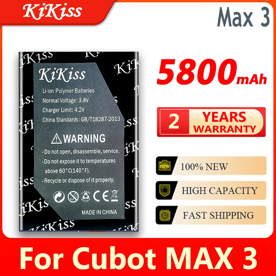 

Аккумулятор KiKiss Max 3 (C15) 5800 мач для Cubot MAX3, аккумулятор большой емкости