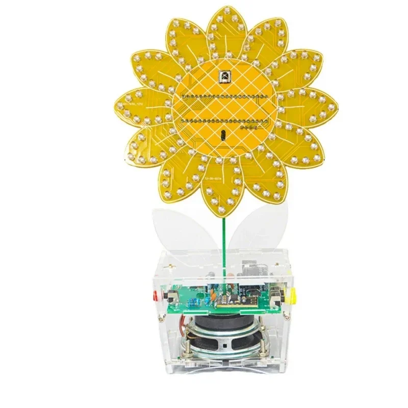 DIY Подсолнух Bluetooth-динамик Светодиодный ходовой свет Пульт дистанционного