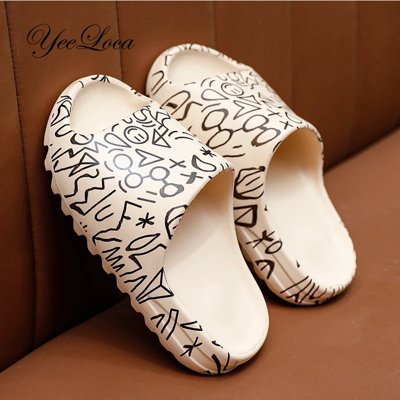 

Children Slippers Girls Summer Cute Cartoon Graffiti Beach Sandals Kids Bathroom Toddler Boys Indoor Flip Flops Baby Home Shoes
