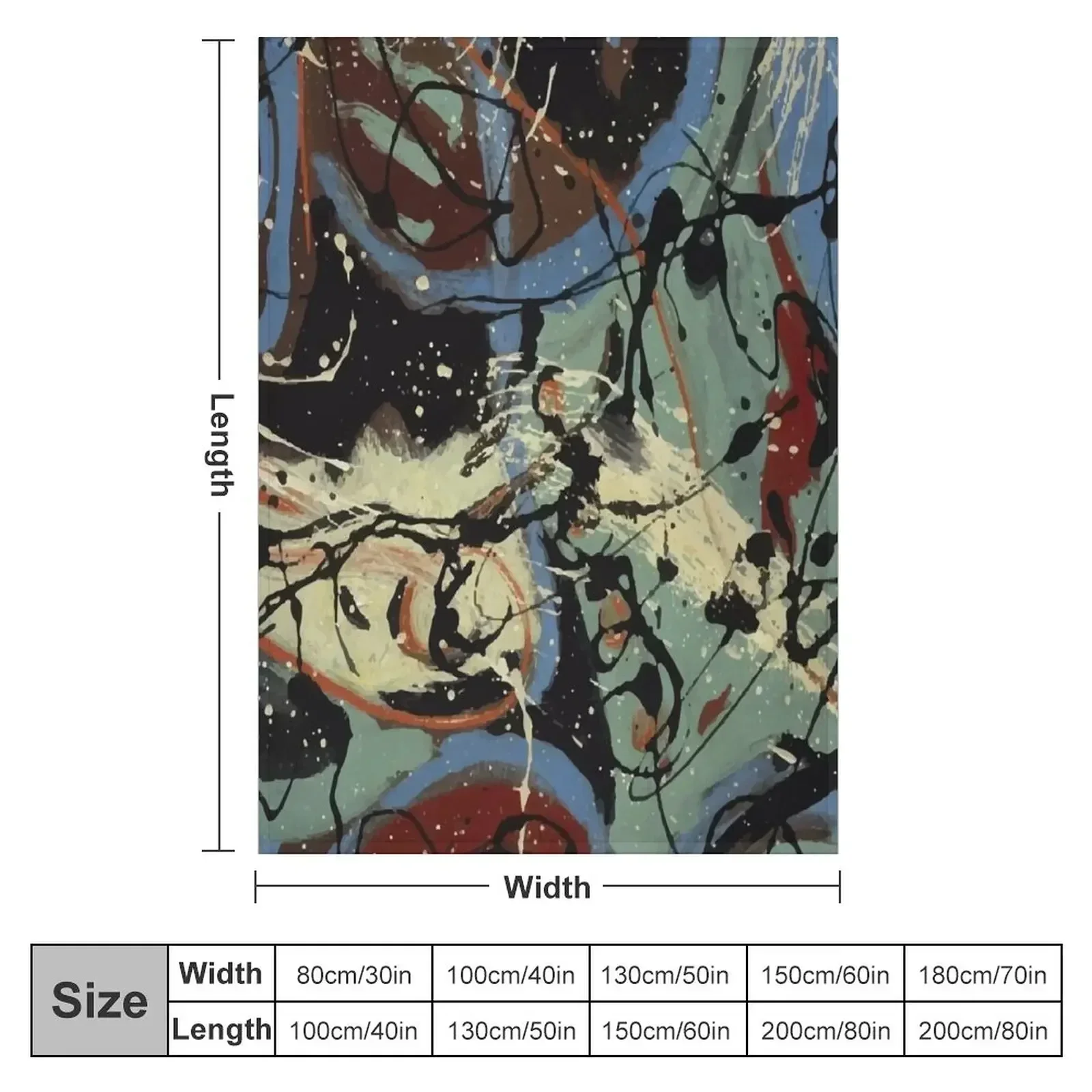 New Jackson Pollack | Композиция с заливкой II Плед Одиночные зимние постельные одеяла