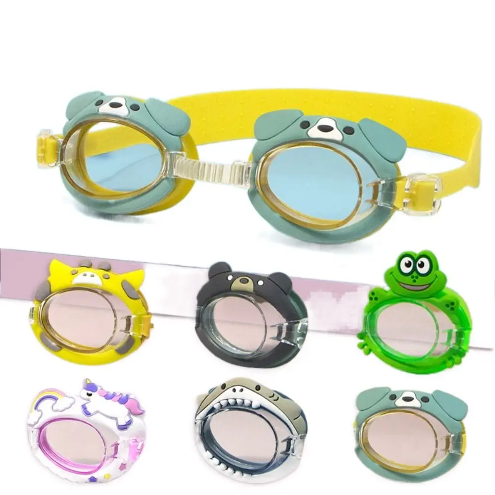 

Очки для плавания с героями мультфильмов для детей регулируемые противотуманные HD водонепроницаемые очки прочные водные спортивные очки д...