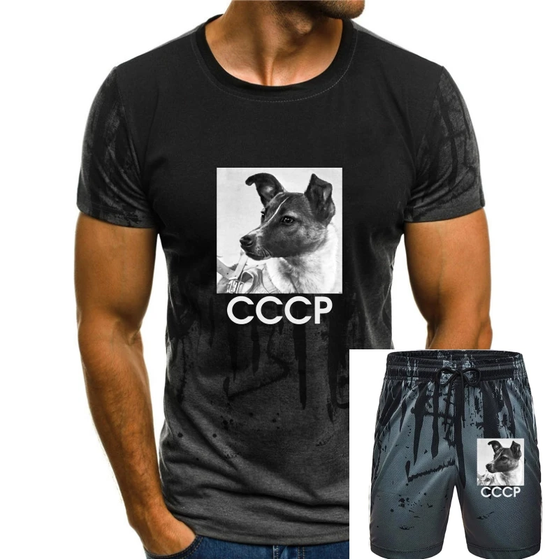 

Cccp T Shirt Laika Dog Laika Russian Shirt Russian Dog Shirt Soviet Union Space Dog Printed Present New Trendy Men T-Shirt