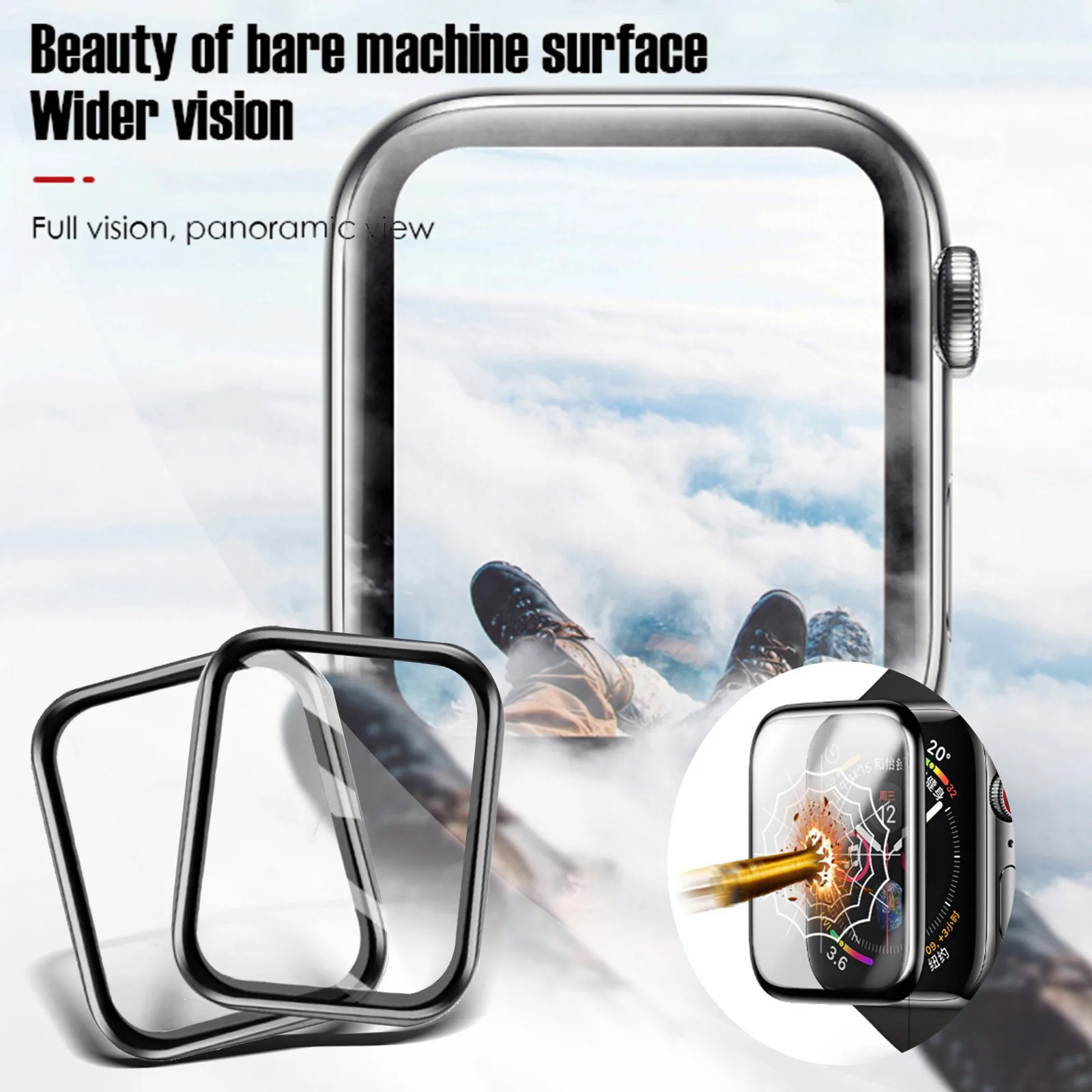 

Free Shipping CARPRIE Clear And Transparent Prevent Fall Hydrogel Film For Apple Watch Se Película de reloj inteligente