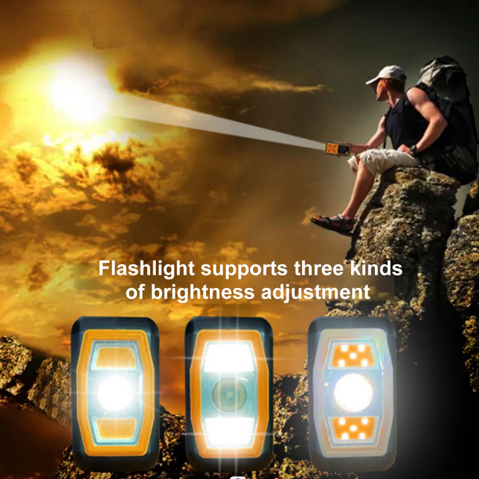 

Emergency Weather Radios Power Bank Portable Digital Flashlight Radios with Light SOS Alarm 4 Charging Methods for Travel