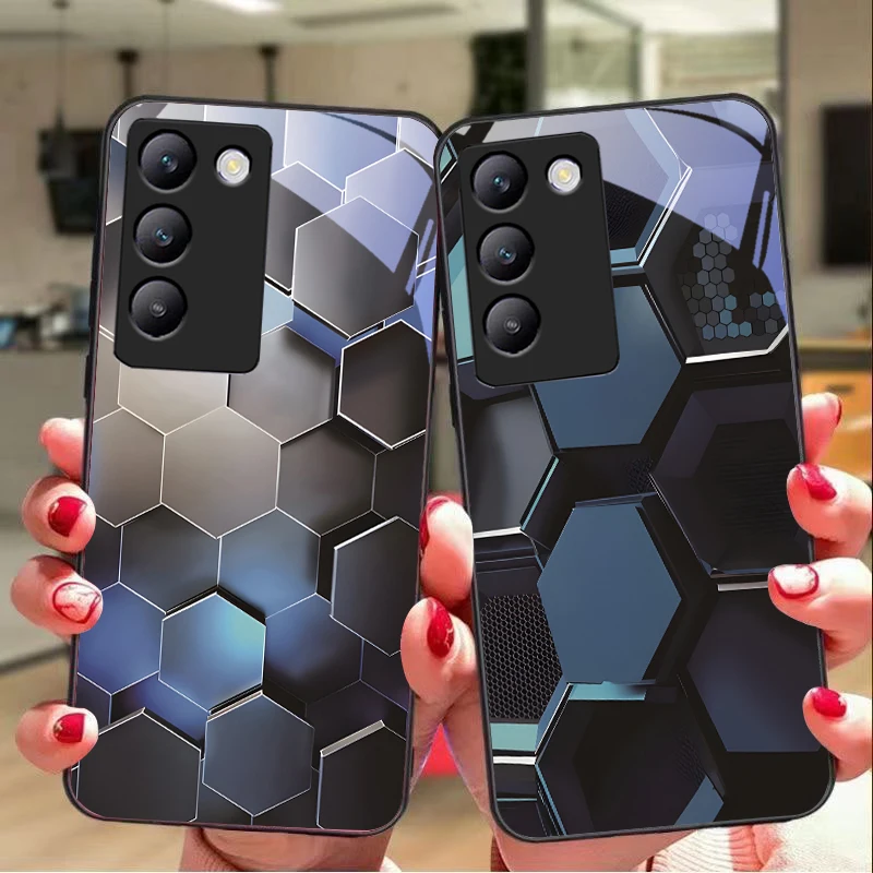 Сотовая текстура для Y72 33S 11 03 36 96 Lite 35 16 Iqoo 12 V40 SE 5G 29 40 21 30 X80 Pro Vivo чехол телефона из