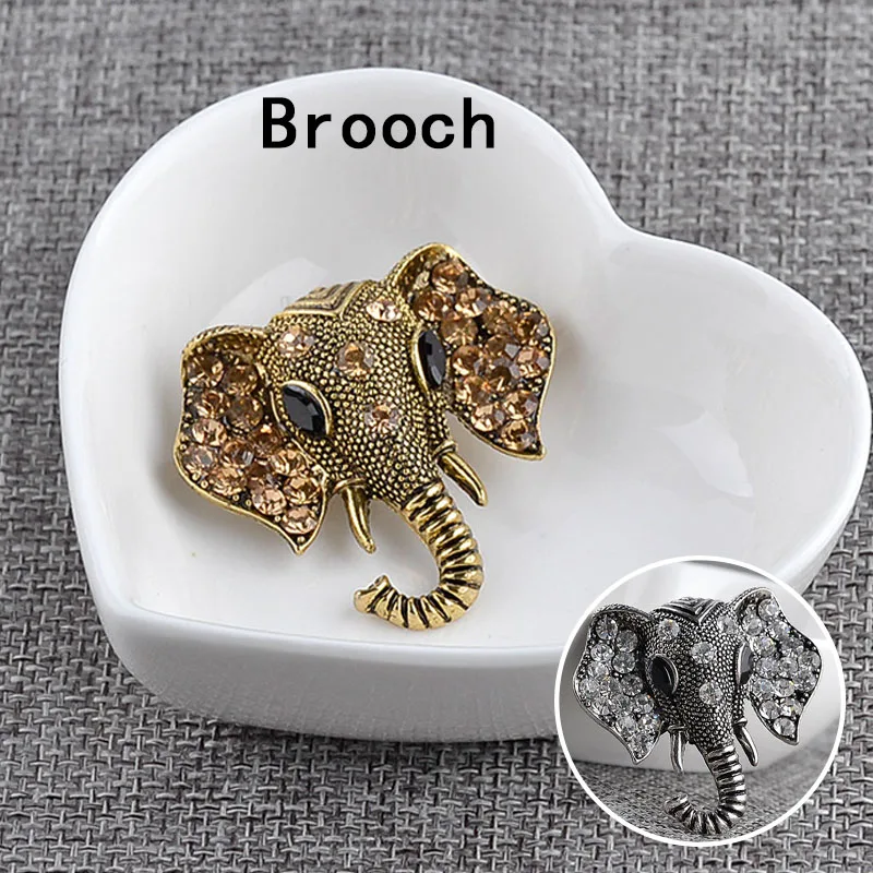 

Advanced Brooch Animal Elephant Diamond Classic Retro Exotic Jewelry Brooch Badge Fashion Creative Alloy Clothing Hat Pin Gift