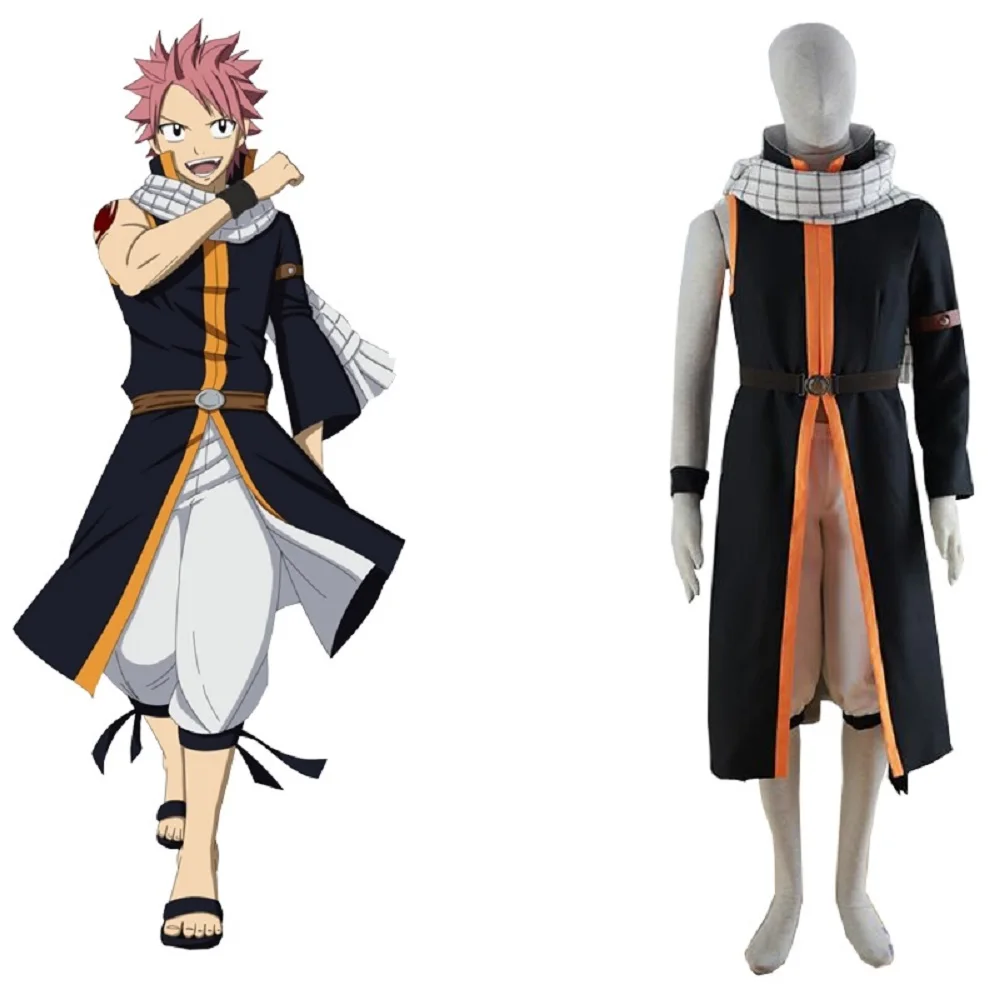 

Unisex Anime Cos FAIRY TAIL Etherious Natsu Dragneel Cosplay Costumes Outfit Halloween Christmas Uniform Suits