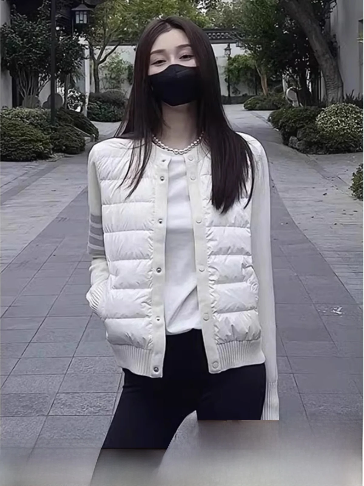 Пуховое пальто с хлопковой подкладкой. Женская одежда. Осень и зима 2024. Новинка.