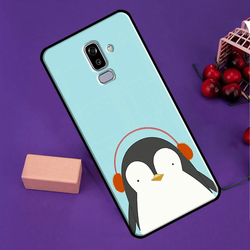 Чехол Пингвин для Samsung J4 J6 Plus A7 A9 J8 A6 A8 2018 J1 J3 J7 J5 2016 A5 A3 2017 мягкий чехол | Мобильные