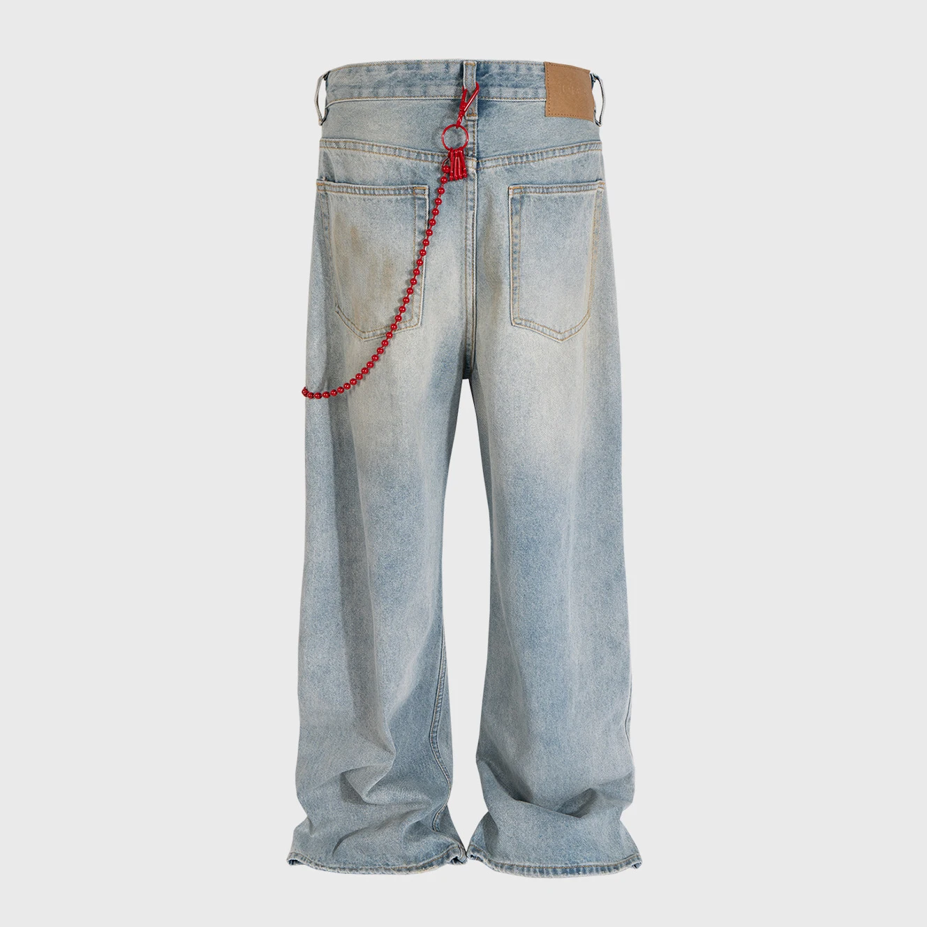 Винтажные граффити мешковатые джинсы Мужская Уличная одежда хип-хоп свободные