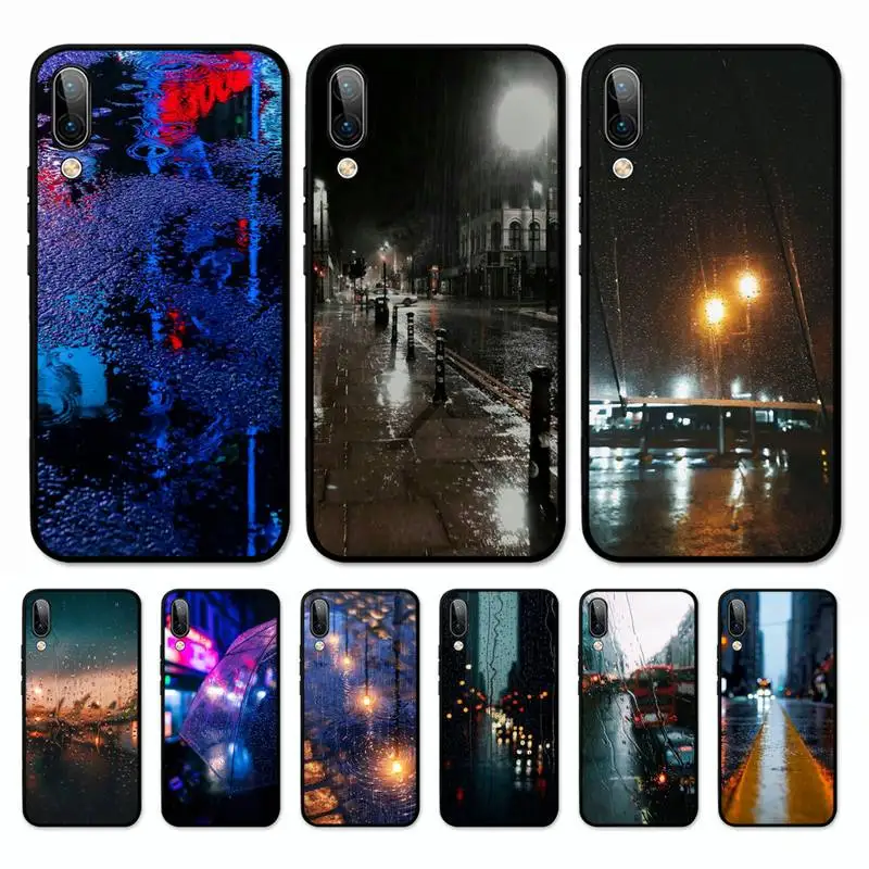 

Rainy day Phone Case for Vivo Y91C Y11 17 19 17 67 81 Oppo A9 2020 Realme c3
