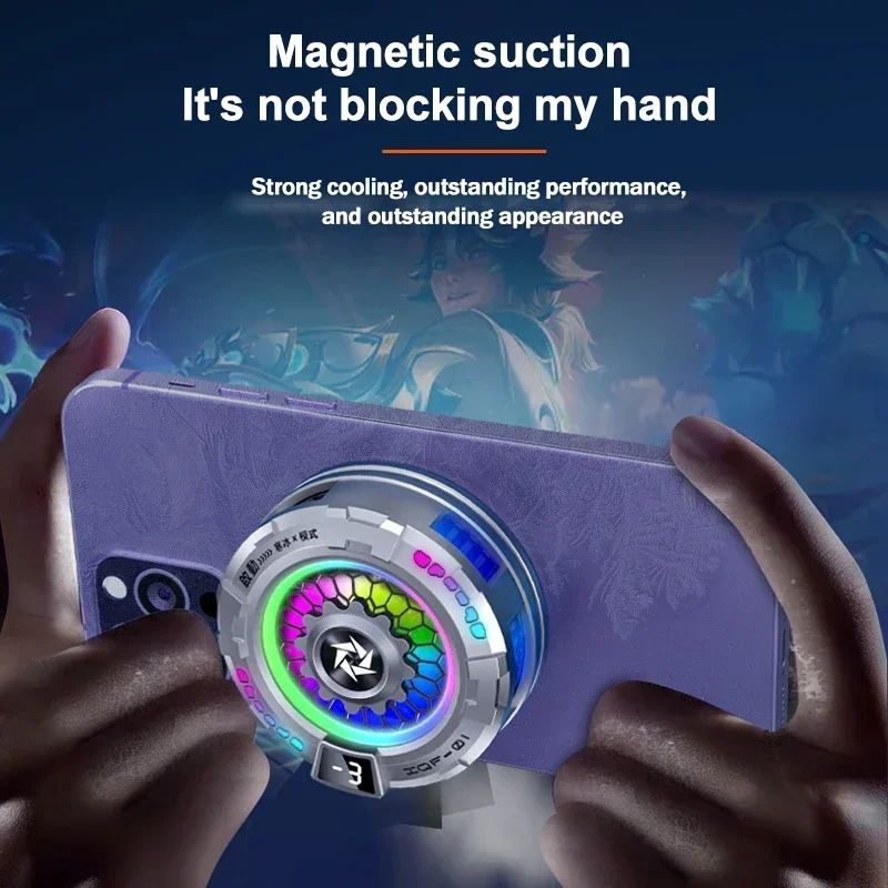 ła za pomocą telefonu komórkowego SL19 Magnetyczny klips z tyłu Chłodnica 2w1 do tabletu IOS systemem Android PUBG Półprzewodnikowy wentylator