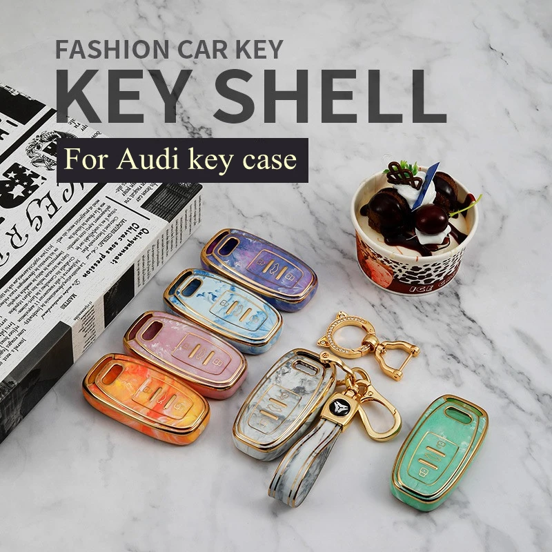 

New Fashion TPU Car Key Case for Audi A1 A3 A4 A5 A6 A7 A8 Quattro Q3 Q5 Q7 2009~2015 Car Accessories Car Styling