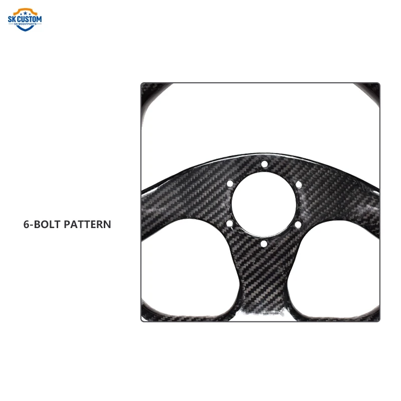 Рулевое колесо из углеродного волокна D-образной формы универсальное плоское