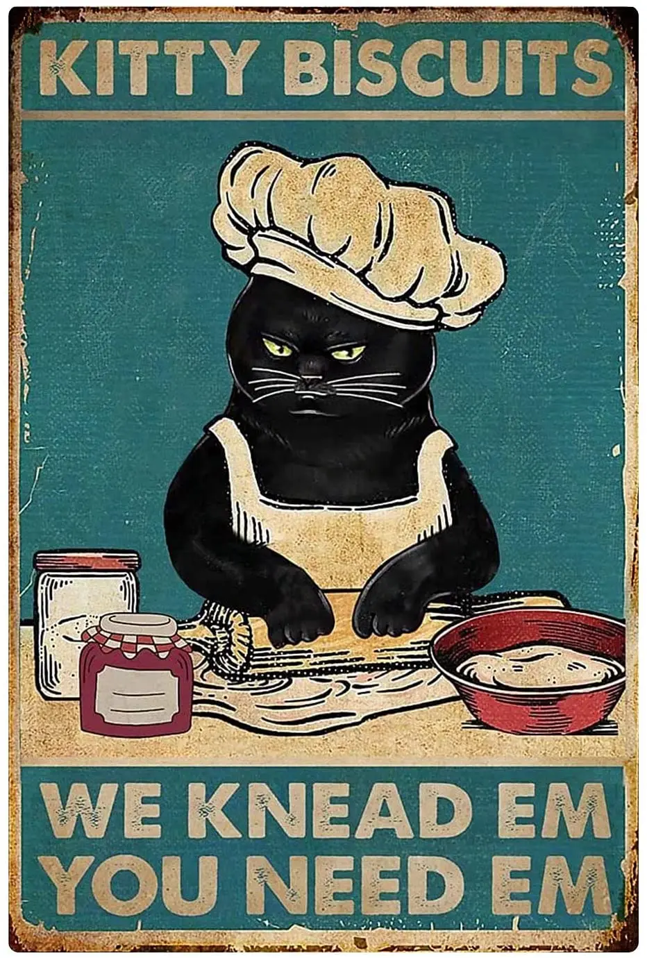 

Металлический жестяной знак для тортов, печенье в виде котенка, нам нужен ретро-постер, Настенный декор для кафе, бара, паба, пивного клуба