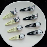 kawaii sanrios hairpin cute kuromi pochacco cartoon fine flash bb clip bangs clip accessories toys for children gifts