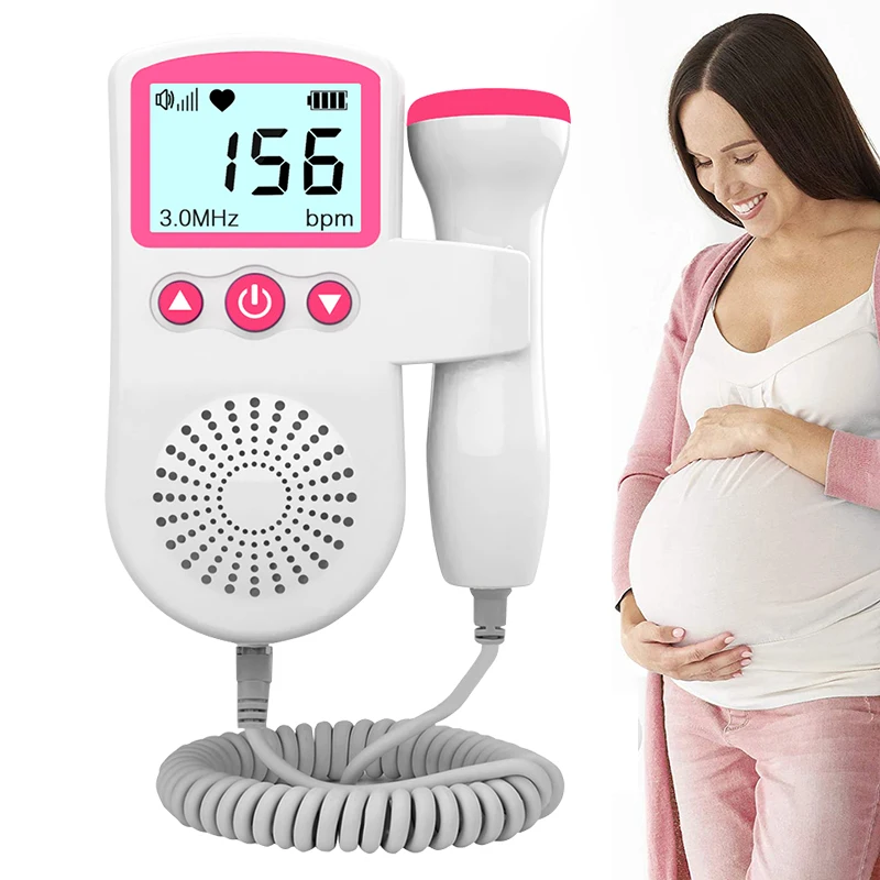 Portable Monitor Fetal Doppler Detector Household Sonar Ultrasound Fetus For Pregnant 3MHz No Radiation | Красота и здоровье