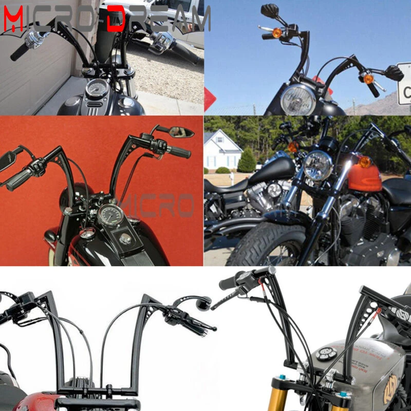 Хромированная мотоциклетная вешалка 1 1/4 "для руля APE 12" 16 &quotRise Fat Bar Drag Z для Harley