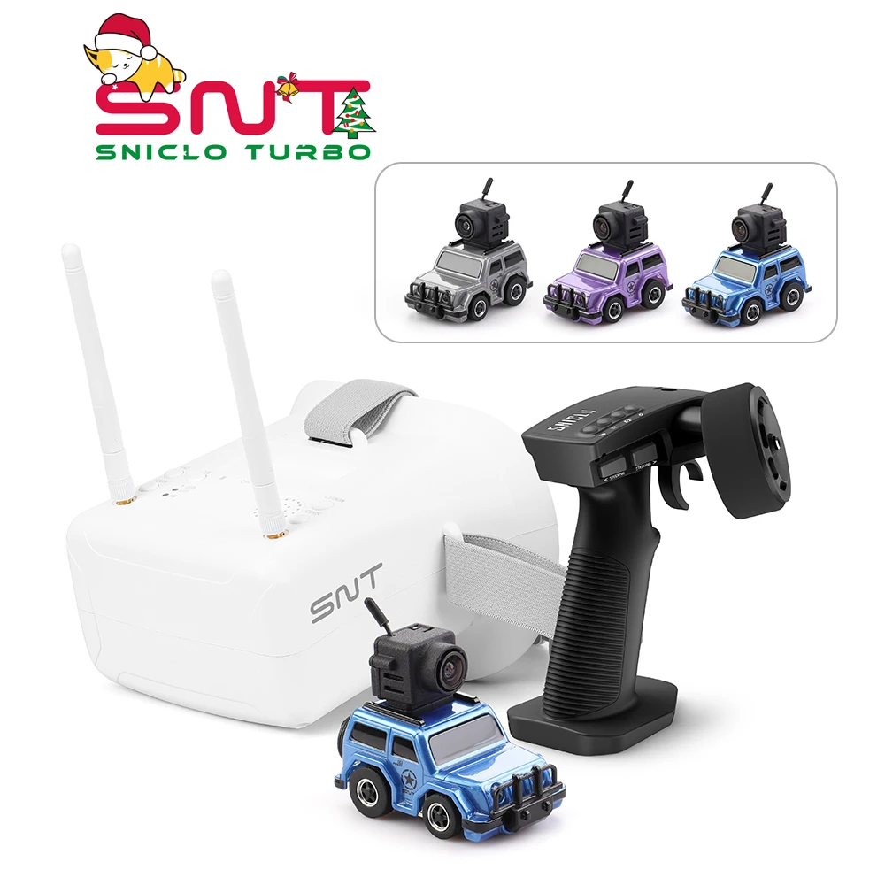 

SNT 1:100 Q25-JP RC FPV Car with Goggles Micro RC Desk Race Table Car Remote Control Car Best Gift for adult kids 2.4Gh