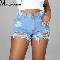 fashion sexy high waist ladies denim shorts 2021 summer new womens ripped hollow out hole streetwear shorts jeans