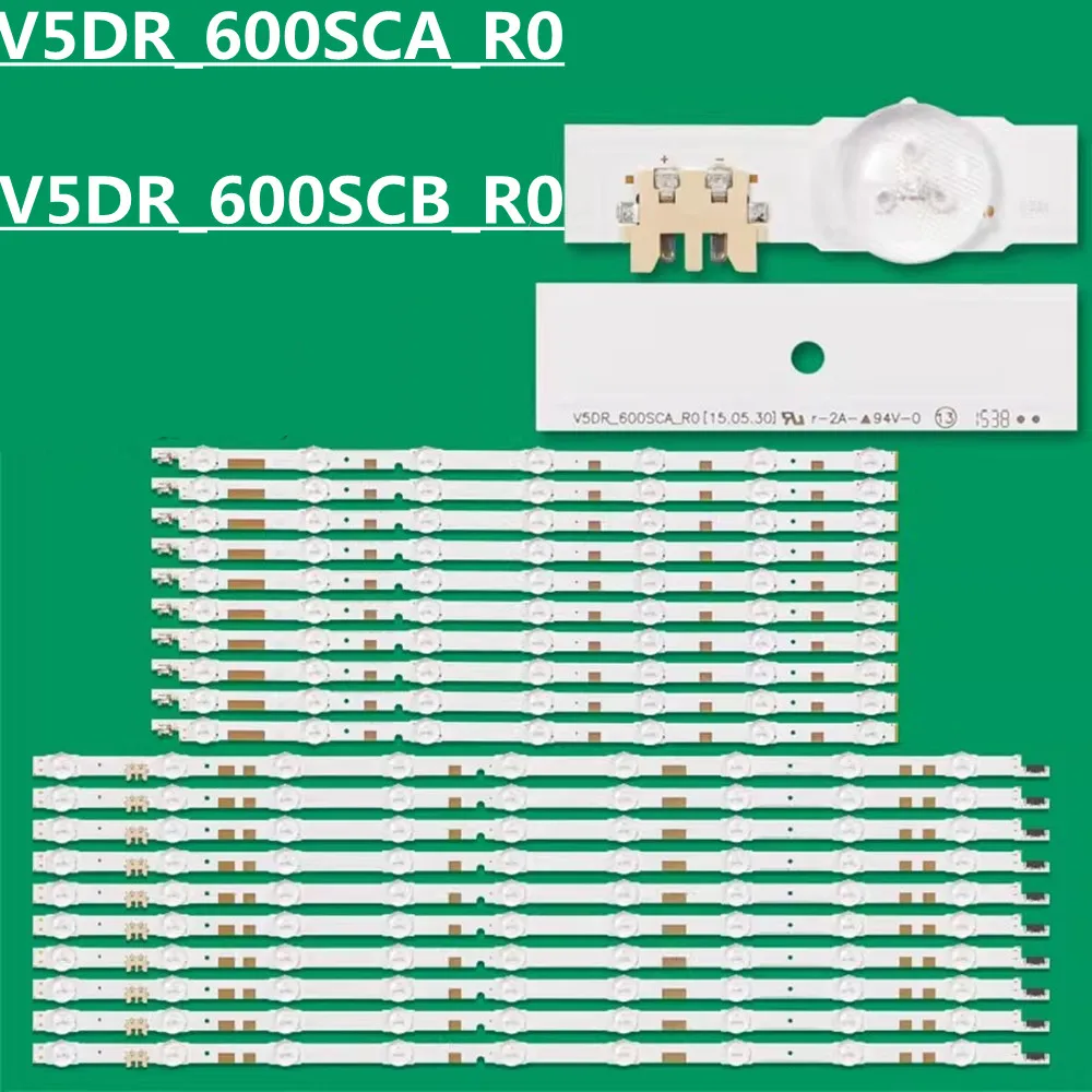 Фото Светодиодная лента, 20 шт., для UA60JS7200 UE60JU6800 UE60JU6850 UE60JU6870 UE60JS7200 V5DR_600SCA_R0 V5DR_600SCB_R0 BN96-38483A BN96-38484A №1