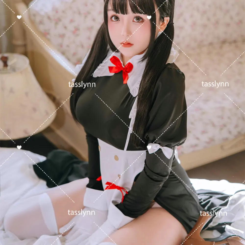 Платье горничной в стиле аниме костюм кошачьей для косплея Chowbie Maid Master Akina