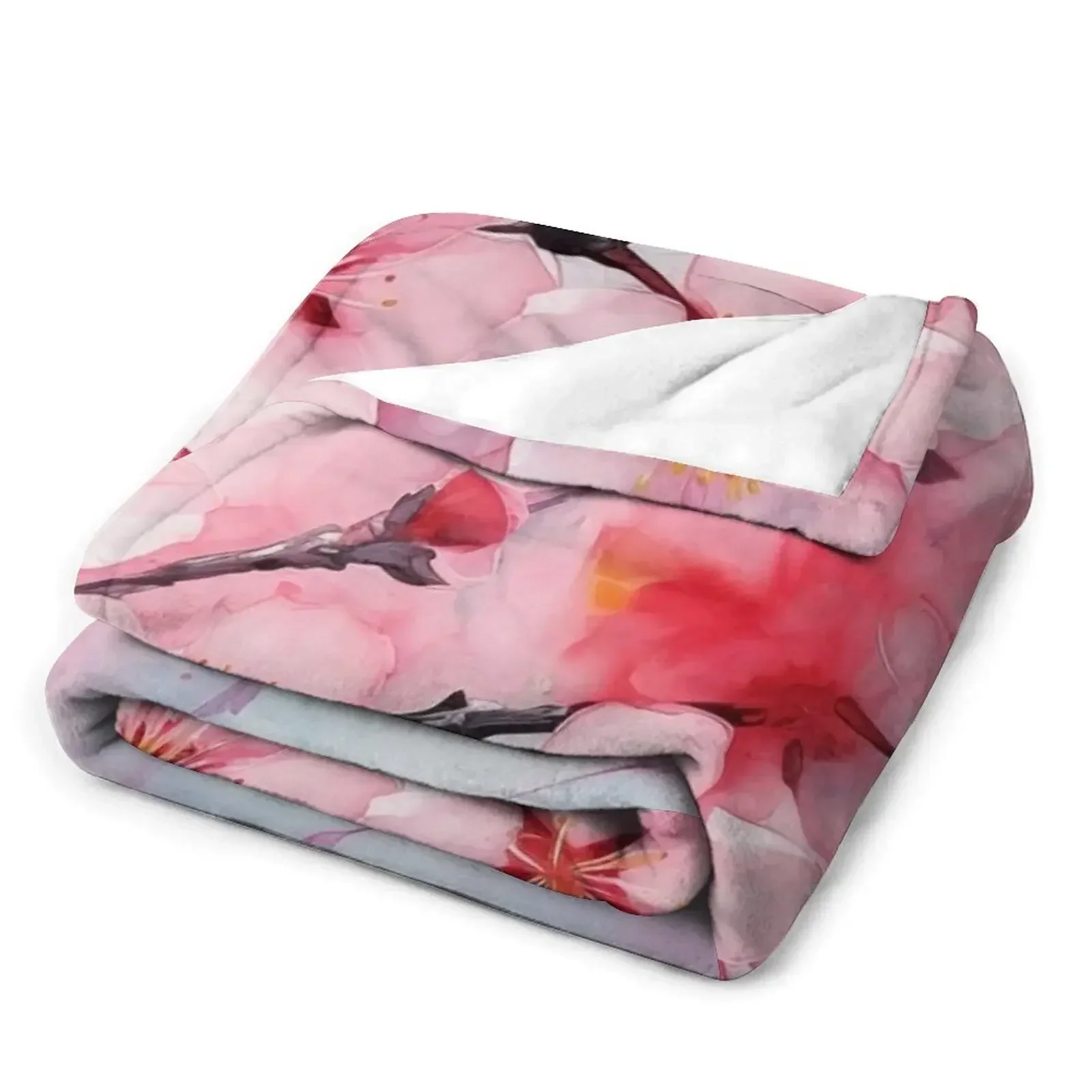 Sakura Reverie: абстрактное акварельное искусство для цветочных энтузиастов одеяло в
