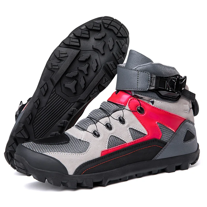 

Outdoor sports high-elastic shock-absorbing anti-skid wear-resistant motorcycle riding shoes breathable and comfortable