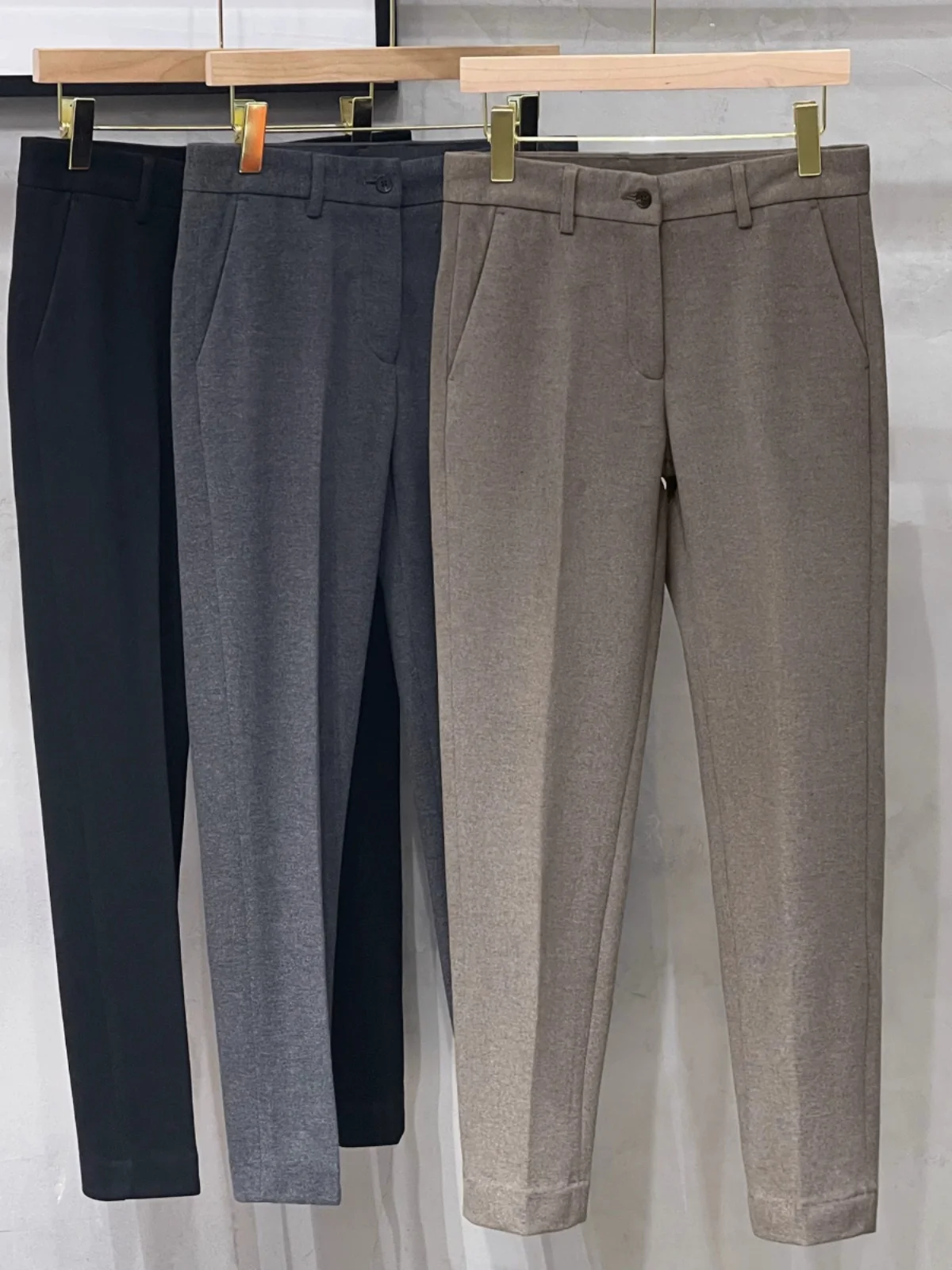 Зимний шерстяной офисный костюм брюки мужские тонкие шерстяные в британском