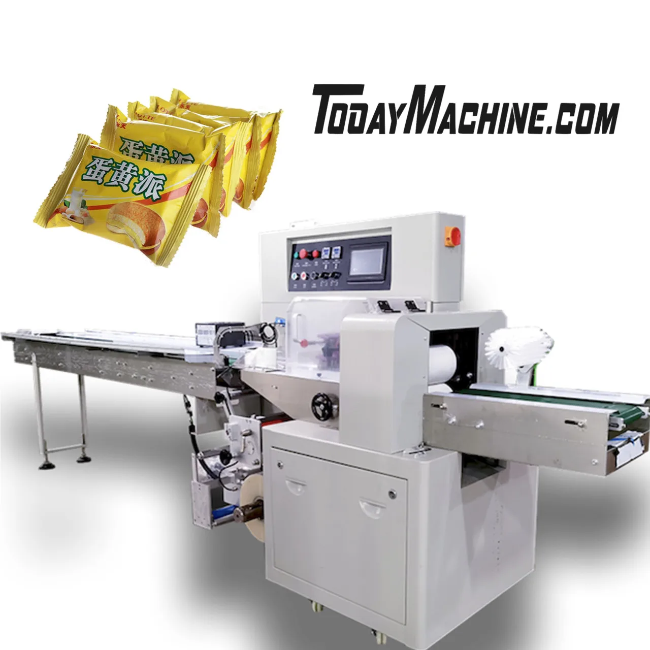 Автоматическая горизонтальная машина для упаковки подушек печенья и хлеба с