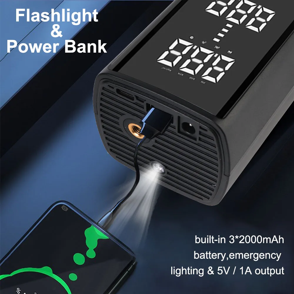 Портативный воздушный насос цифровой 150PSI автомобильный компрессор беспроводной