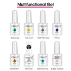 Базовое и матовое покрытие ROSALIND, профессиональный магический быстросъемный лак для ногтей, праймер и Дегидратор для поверхности ногтей