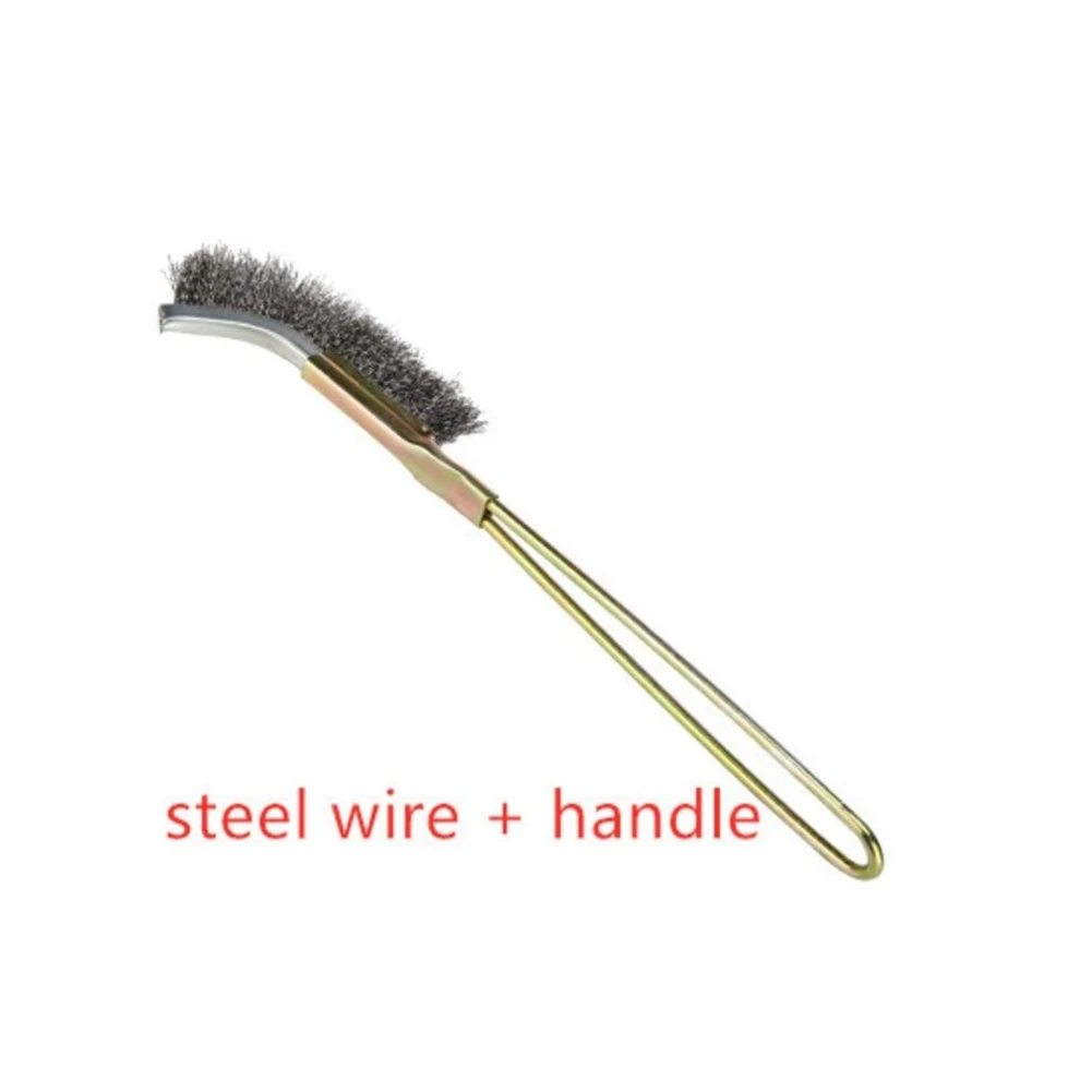 

245mm Mini Steel/Brass/Nylon Brush Wire Brush For Cleaning Job Removal Paint Rust Dirt Home Workshop Hand Tool