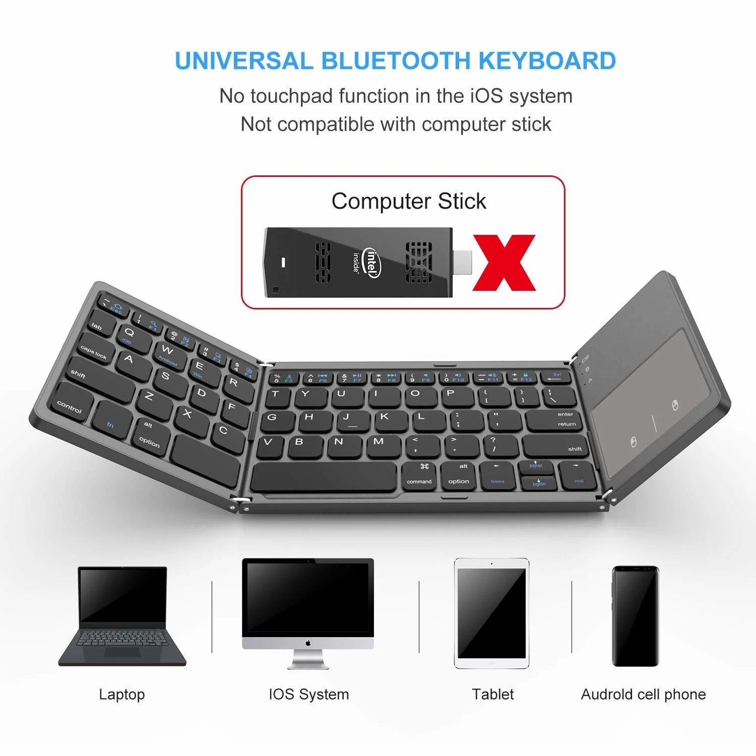 

Comb Folding Bluetooth Keyboard Rechargeable Portable Mini Usb Wired Keyboard Withtouchpad Mouse For Android Pc Tablet Genuine