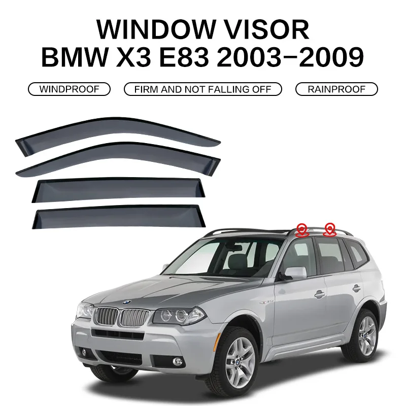 

Козырёк для окон BMW X3 2003-2022 E83 F25 G01